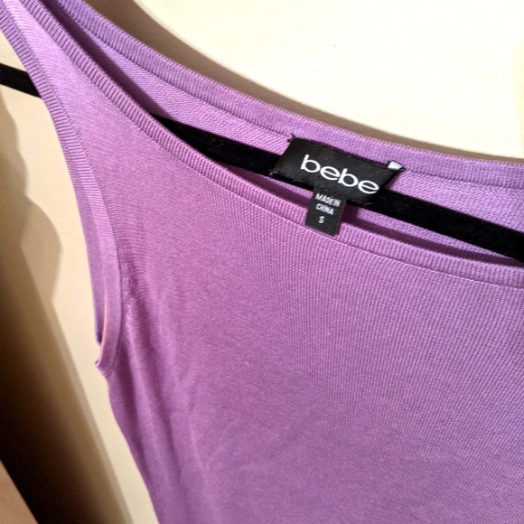 Bebe S Purple One-Shoulder Top with Sequin Detail - Picture 4 of 4